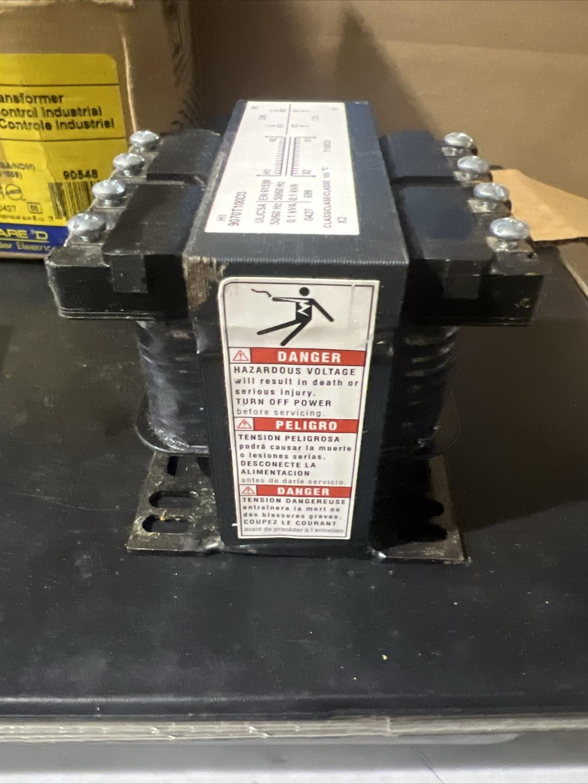 Transformer, Type T, industrial control, 100VA, 1 phase, 208V primary, 120V secondary, 55C rise