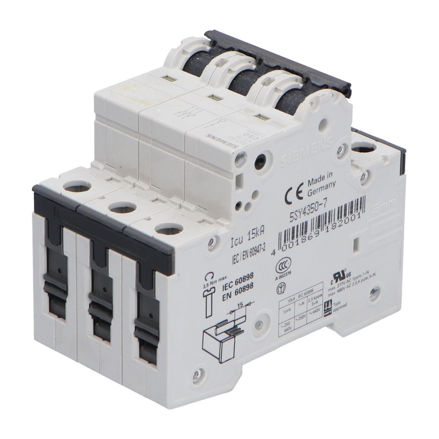 SUP PTOR 5SY4 3P 480V 50A 5K C-TRIP
