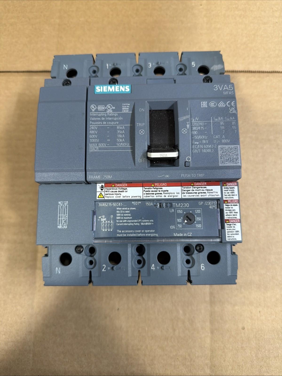 BRKR 3VA52 4P 150A 35KA FTAM
