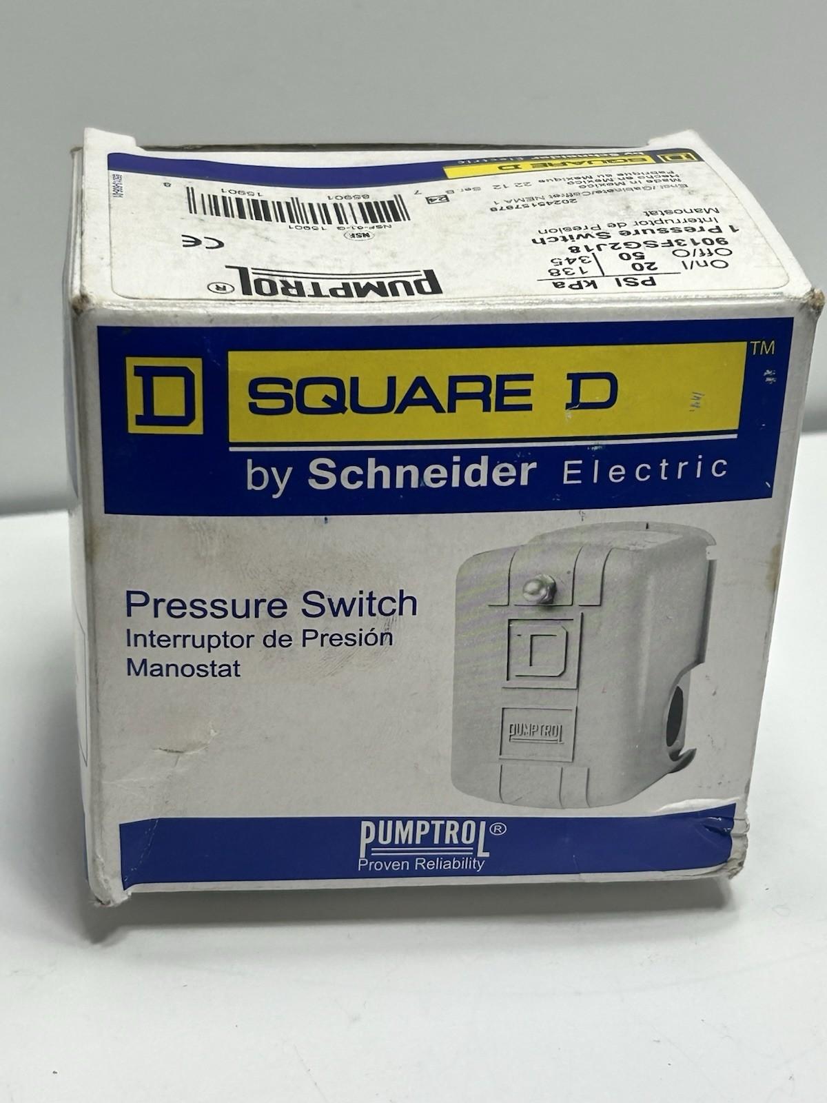 Square D Pumptrol, water pump switch 9013FS, adjustable diff., 20 50 PSI