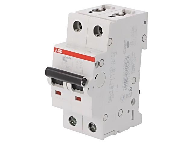 S202M-B6 Miniature Circuit Breaker - 2P - B - 6 A