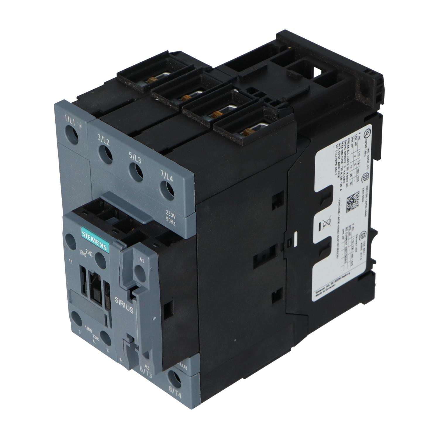 CONTACTOR RES S2 60A 4P 230VAC 1NO/1NC