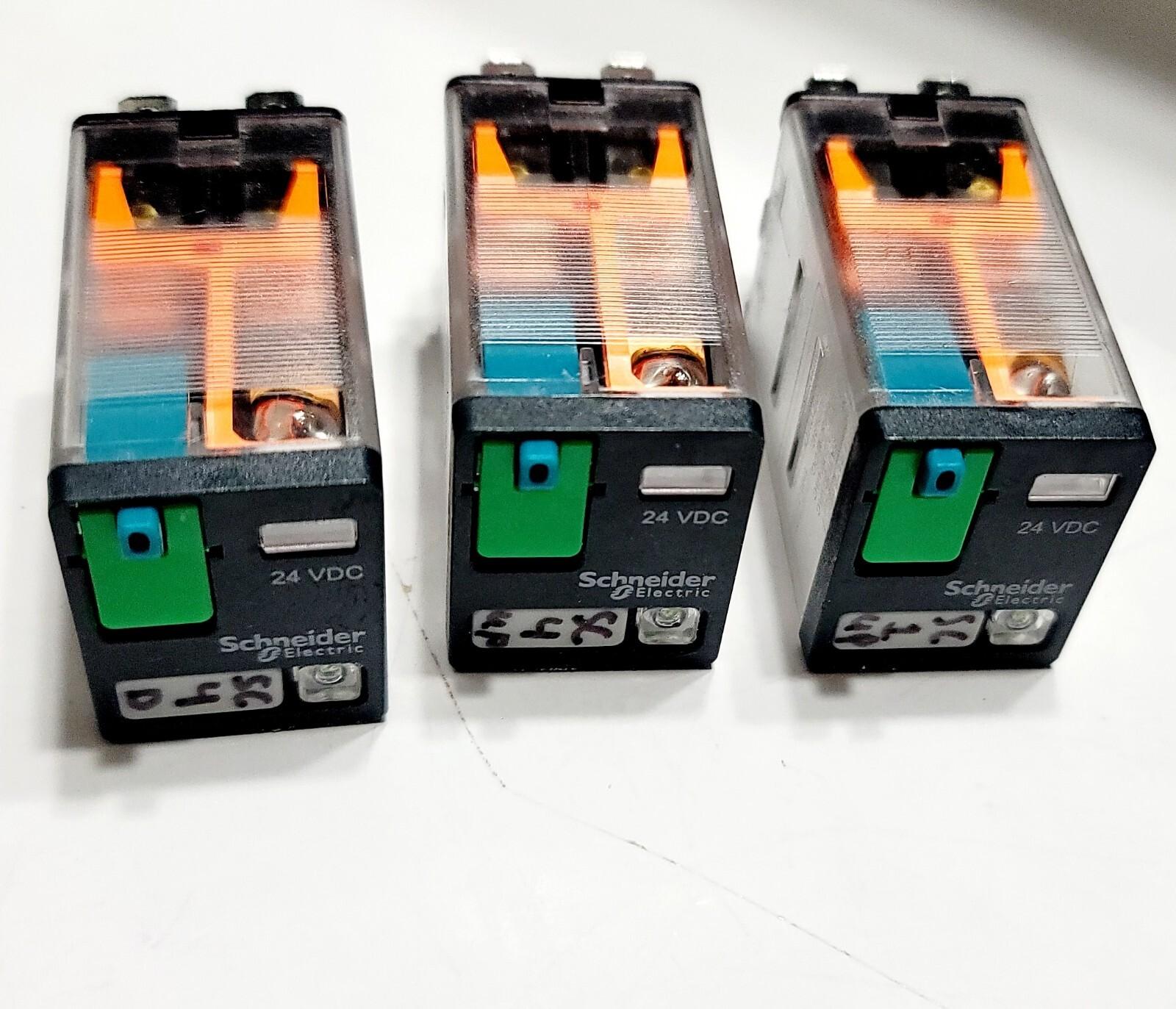 Power Relay, General Purpose Relays, DPDT, LED clear cover, lock push button, faston terminals, 15A, 24V DC, 2NO + 2NC