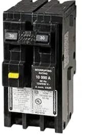 Mini circuit breaker, Homeline, 30A, 2 pole, 120/240VAC, 10kA AIR, ground fault class A, plug in, UL