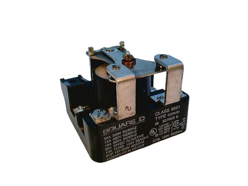 Power Relay, Type C, 2.0 HP, 30A resistive at 300 VAC, SPST, 1 normally closed contact; 120 VAC coil