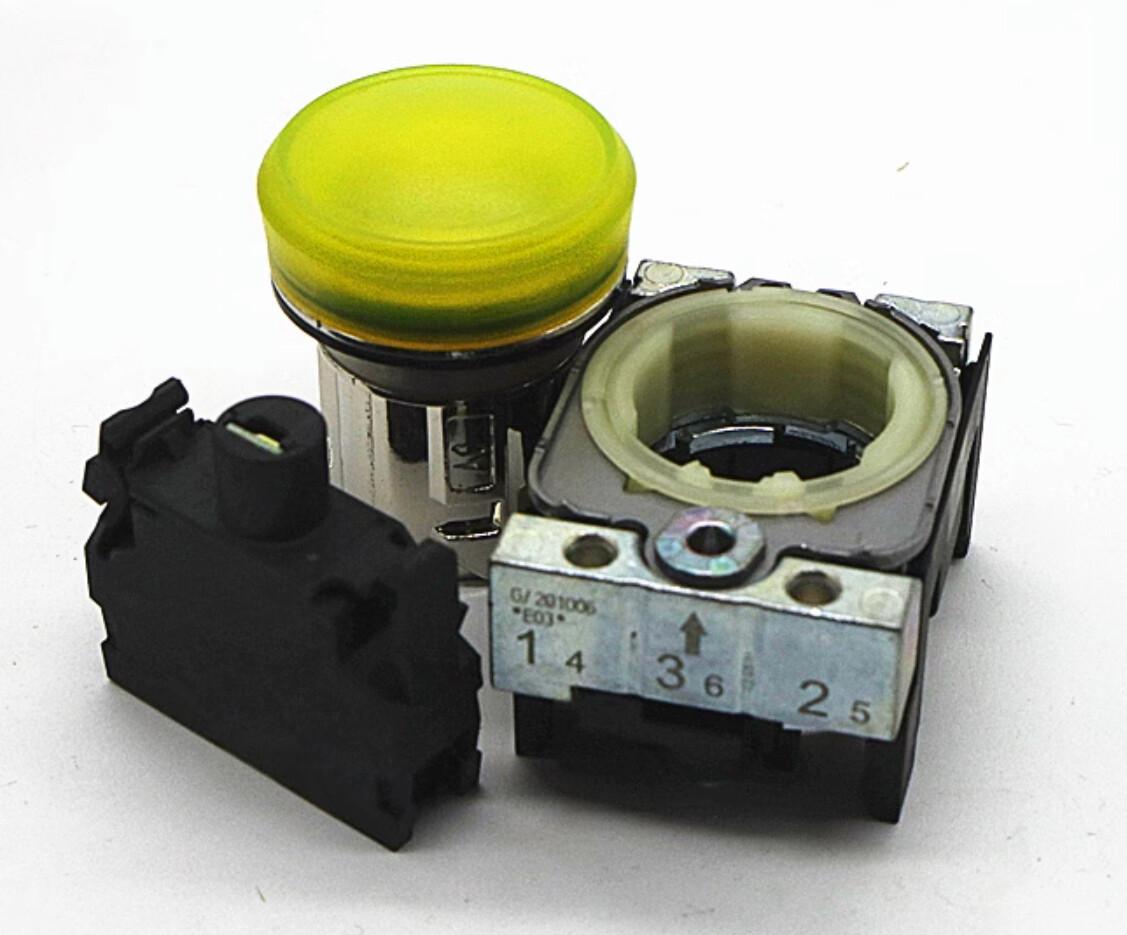 INDICATOR LIGHT, LED YELLOW, 110V AC