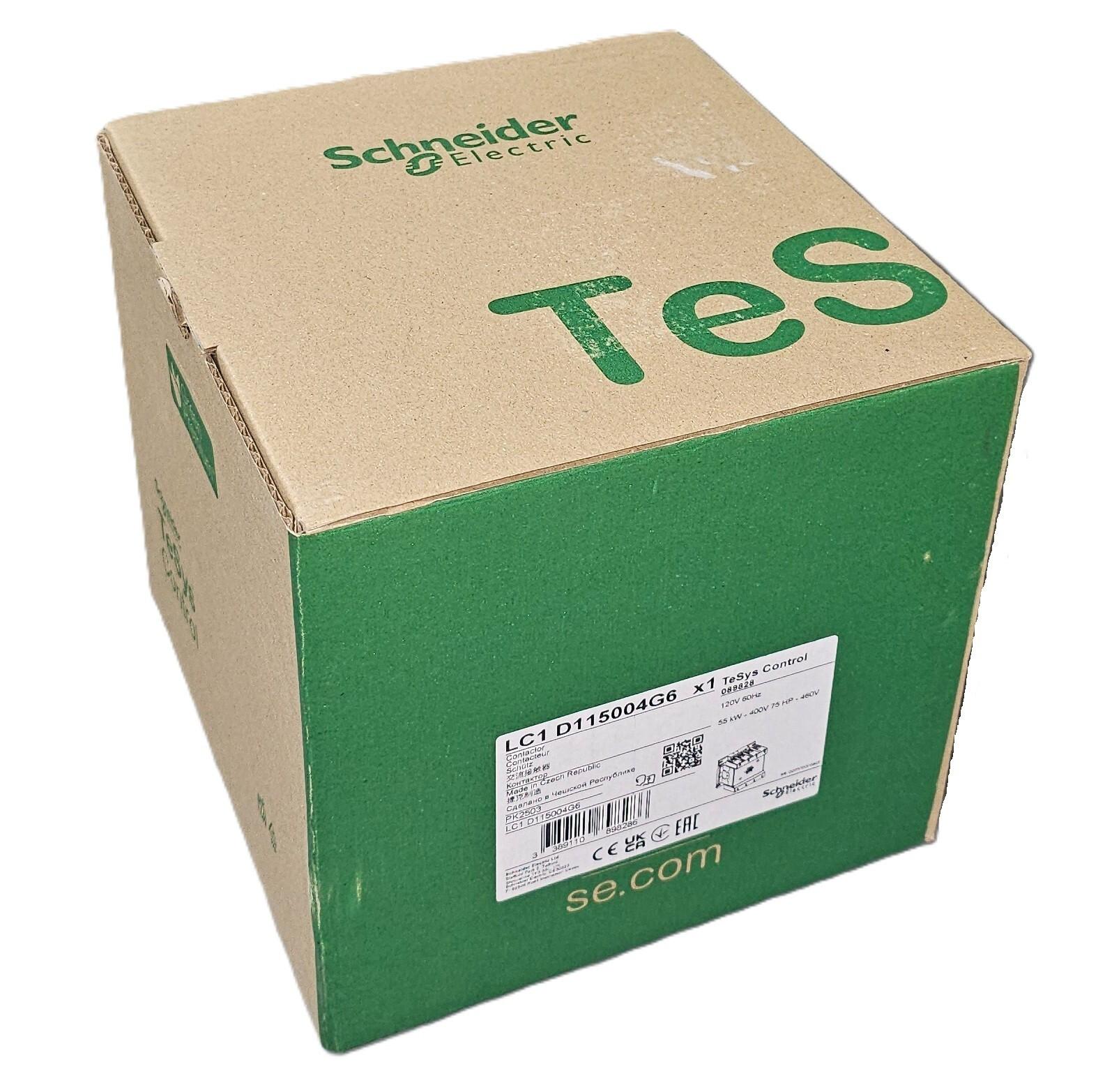 IEC contactor, TeSys Deca, nonreversing, 200A resistive, 4 pole, 4 NO, 120VAC 60Hz coil, open style
