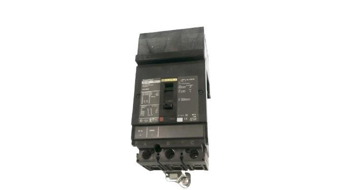 Circuit breaker, PowerPacT H, 25A, 3 pole, 600VAC, 14kA, I-Line, thermal magnetic, 80%, ABC
