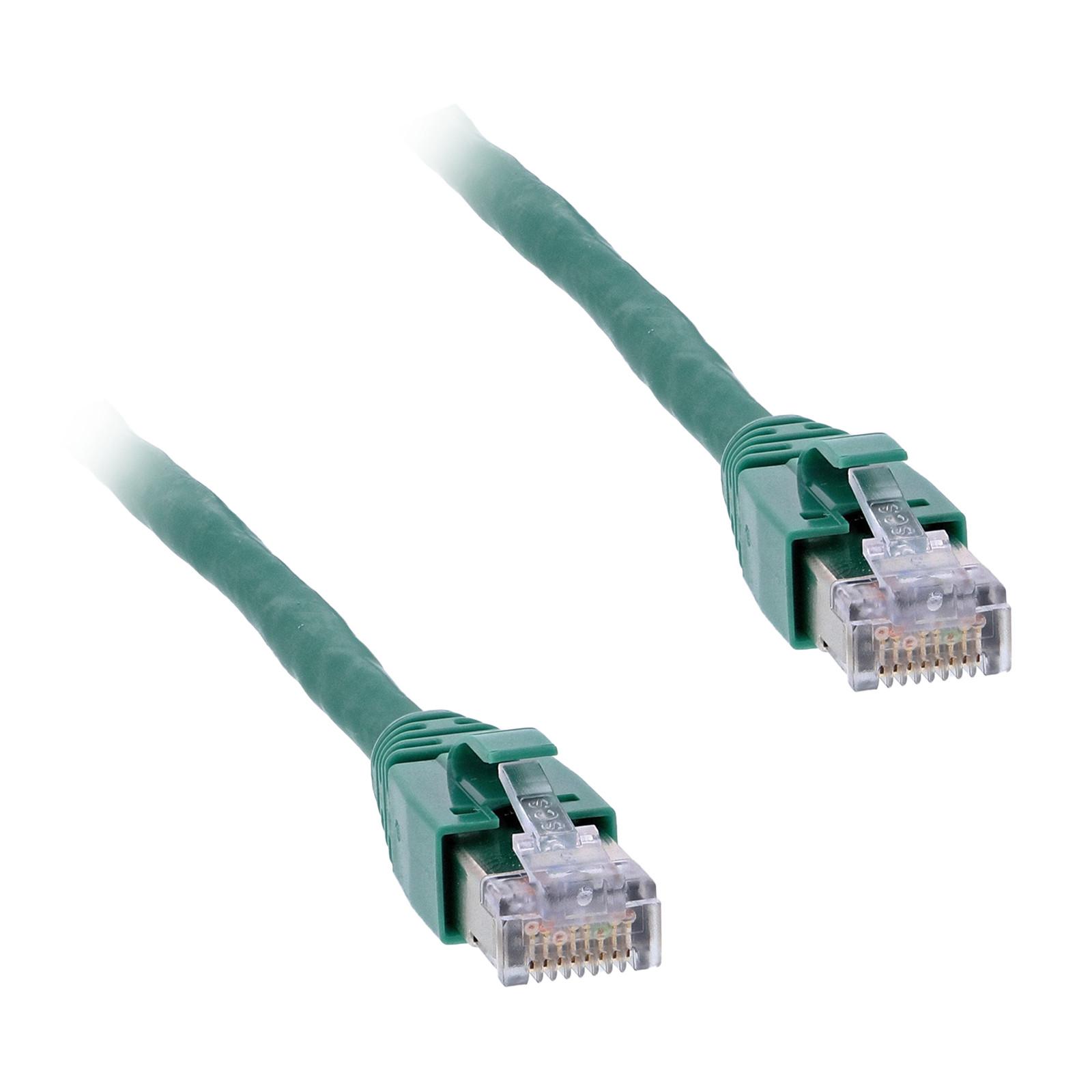 1 m, cat 7, green PacNet cable