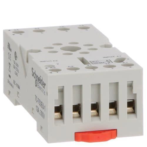 Socket, SE Relays general purpose relay accessory, DPDT, 12A, 300 V, 8 pins, lift terminals, 750/750H series