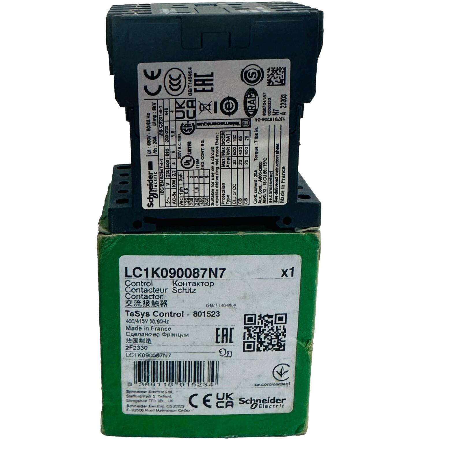Contactor, TeSys K, 4P, 2 NO + 2 NC, AC-1, lt or eq to 440V 10A, 400 to 415VAC coil
