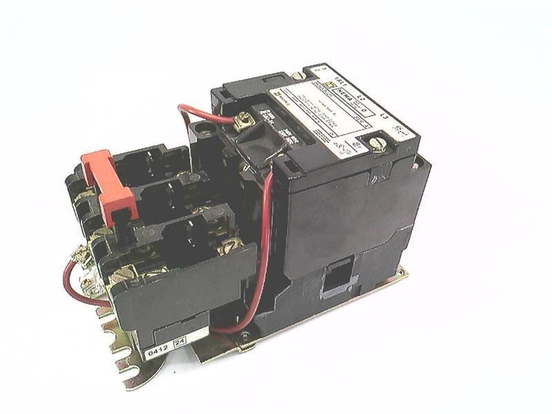 NEMA Motor Starter, Type S, nonreversing, Size 0, 18A, 5 HP at 460 VAC, 5 kA SCCR, 3 phase, 3 pole, melting alloy, 240 VAC coil, open