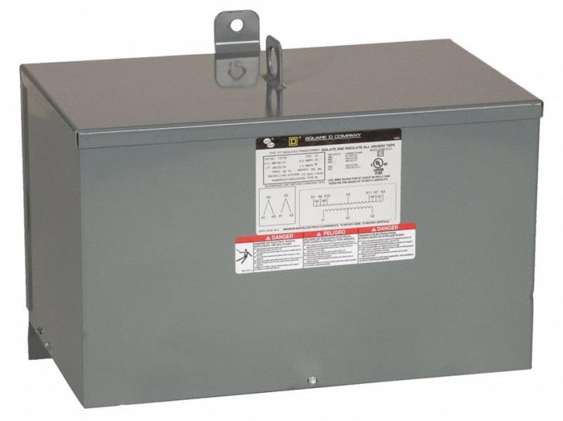 Transformer, dry type, encapsulated, 6kVA, 3 phase, 480V primary, 240V secondary, 12C, 115C rise