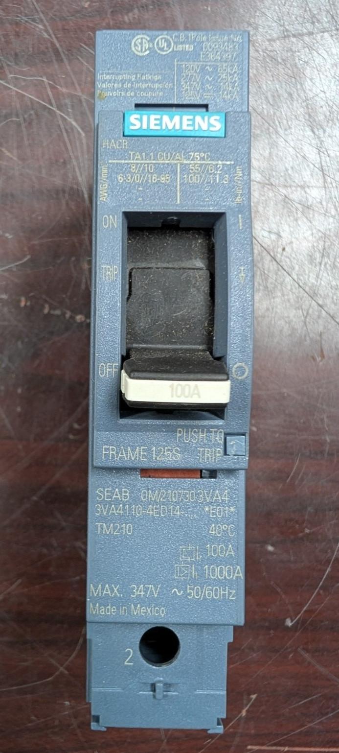 BRKR 3VA41 1P 100A 25KA FTFM LD LUG