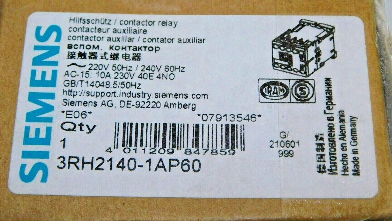 CONTACTOR RELAY 4NO AC 240V SCREW