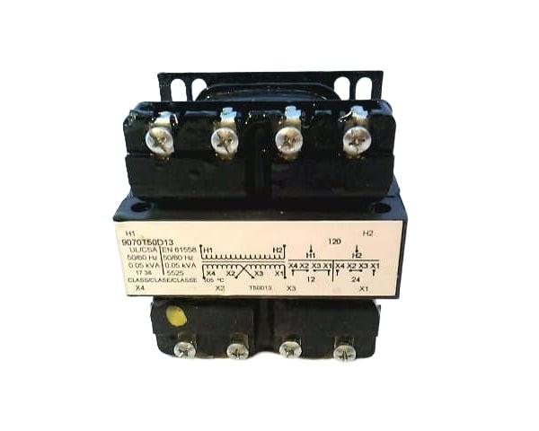 Transformer, Type T, industrial control, 50VA, 1 phase, 120V primary, 12/24V secondary, 55C rise