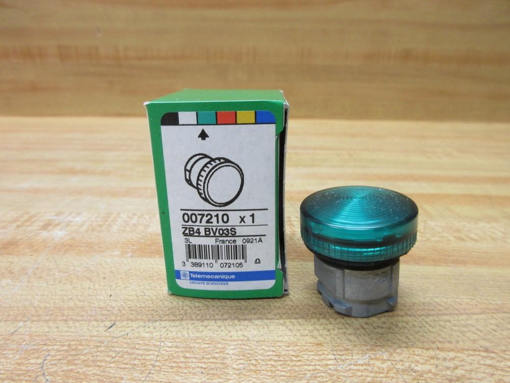 Head for pilot light, Harmony XB4, green Ø22 mm with grooved lens BA9s bulb