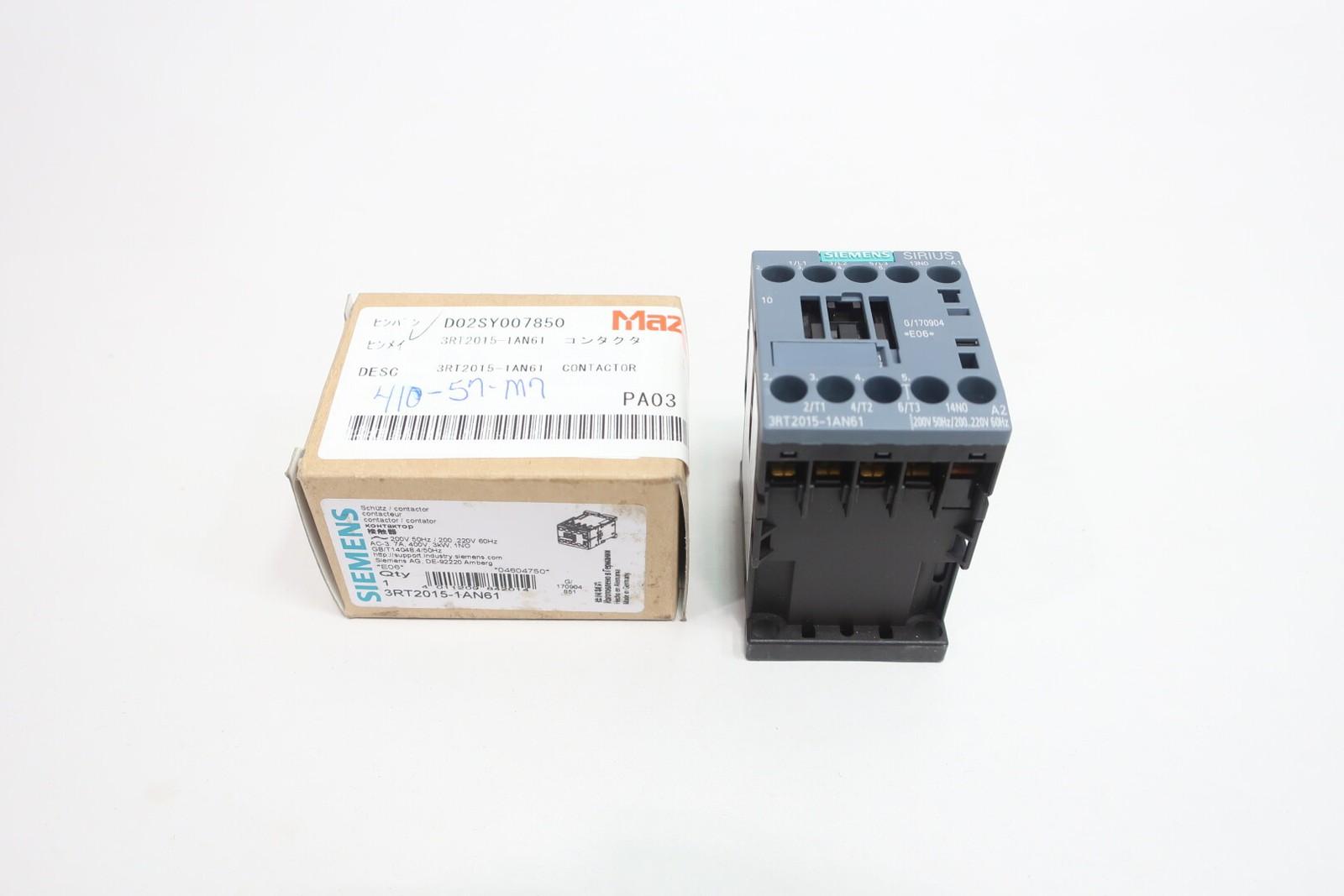 CONTACTOR S00 7A 200VAC 1NO SCRW