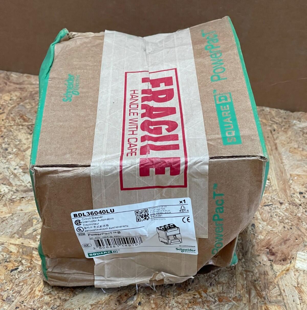 Circuit breaker, PowerPacT B, 40A, 3 pole, 600Y/347VAC, 14kA, lugs, thermal magnetic, 80%