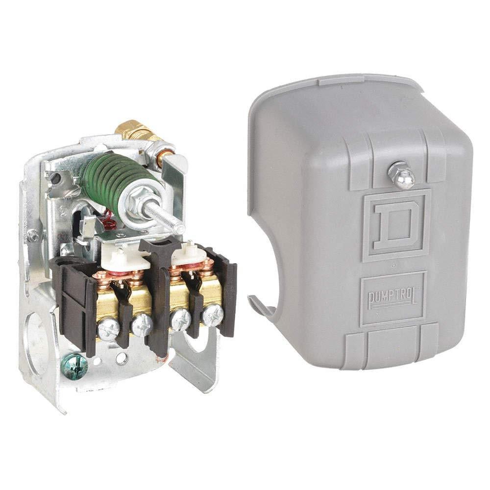 Square D Pumptrol, air compressor switch 9013FH, fixed differential, Off at 100 PSI, high hp
