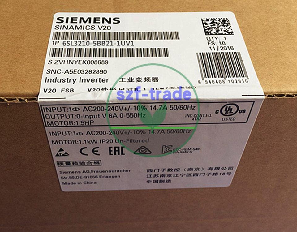 SINAMICS V20. FSAC. 1AC230V 1.1kW Unfilt