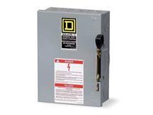 Safety switch, general duty, non fusible, 30A, 3 pole, 3 wire, 7.5hp, 240VAC, NEMA 1
