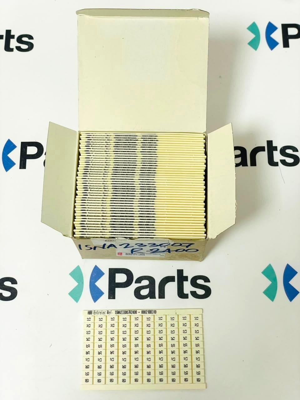RC610 Terminal Block Markers pre-printed 51->60 (x10) Horizontal