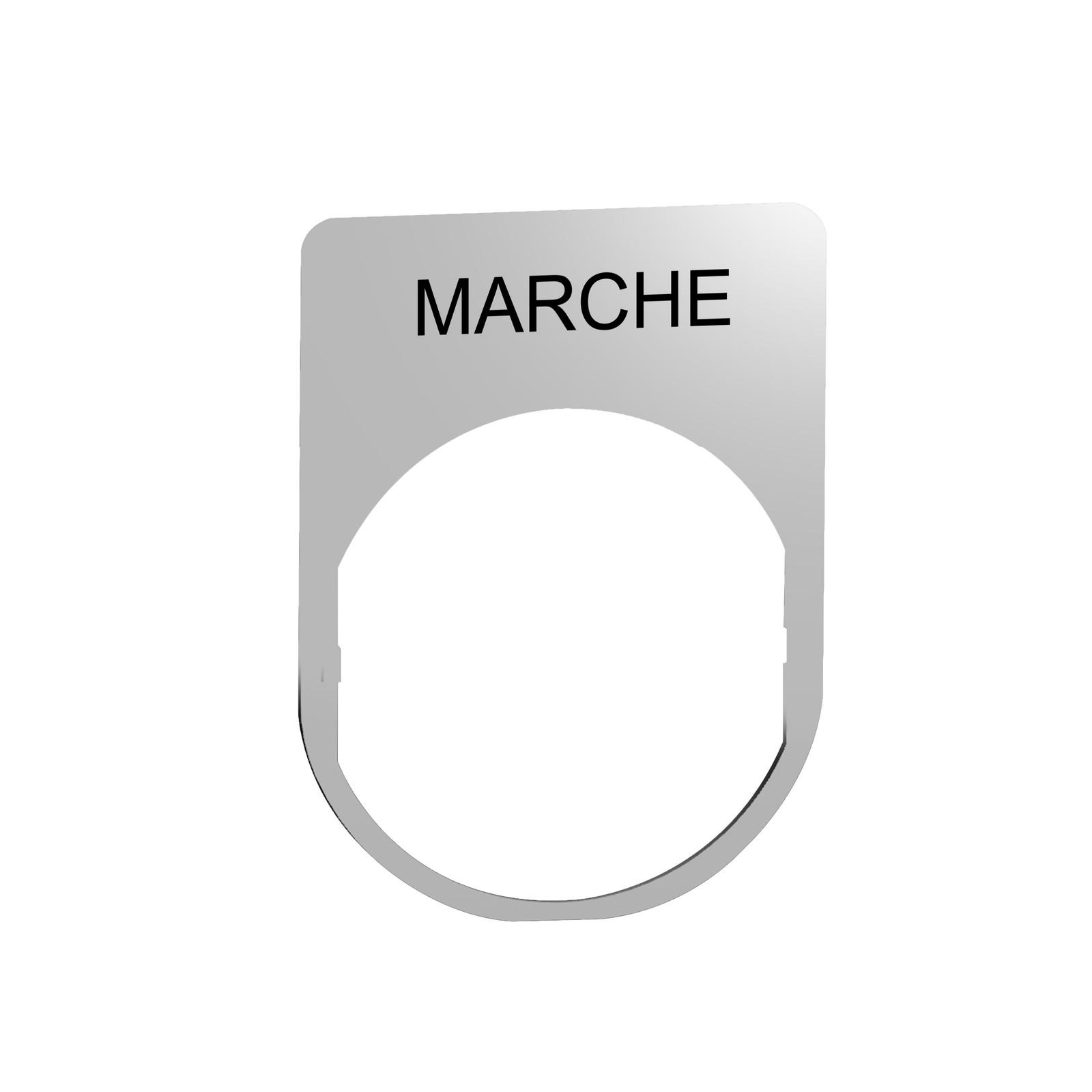 legend plate metal with marche marking