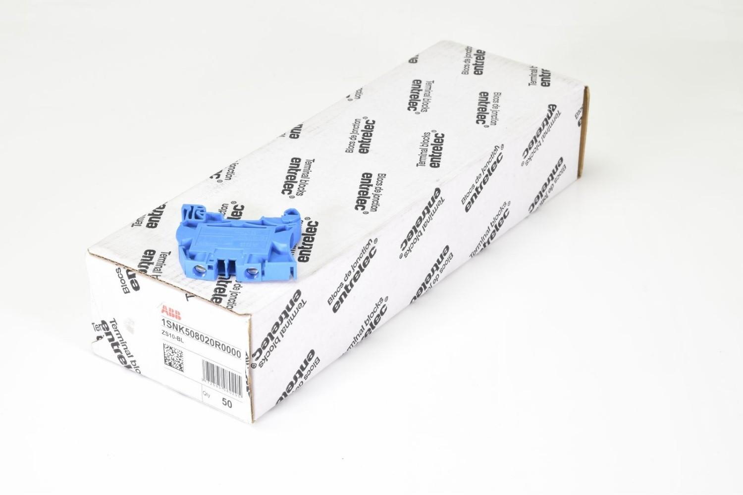ZS10-BL Screw Clamp Terminal Block - Feed-through - Blue