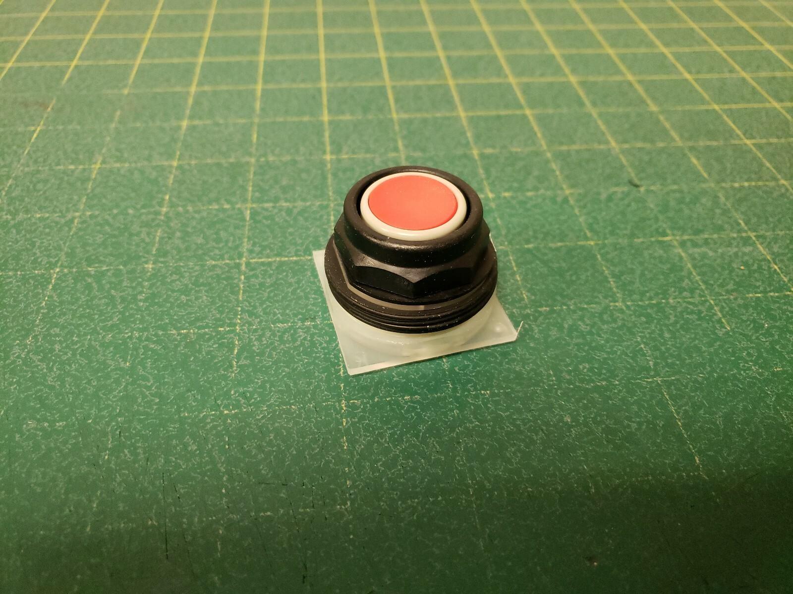 Push-button head, Harmony 9001SK, plastic, snap-in plastic mushroom 35mm, red, 30mm, spring return