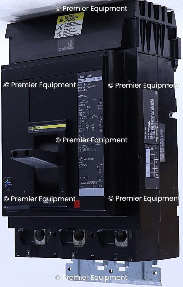 Circuit breaker, PowerPacT M, 400A, 3 pole, 600VAC, 18kA, I-Line, ET 1.0, 80%, ABC