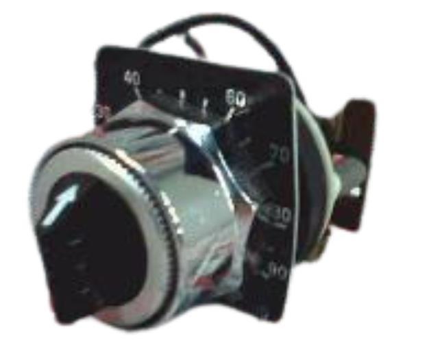 Head + mounting base for potentiometer, Harmony 9001K, metal, black, 30mm, for use with 6.35mm shaft