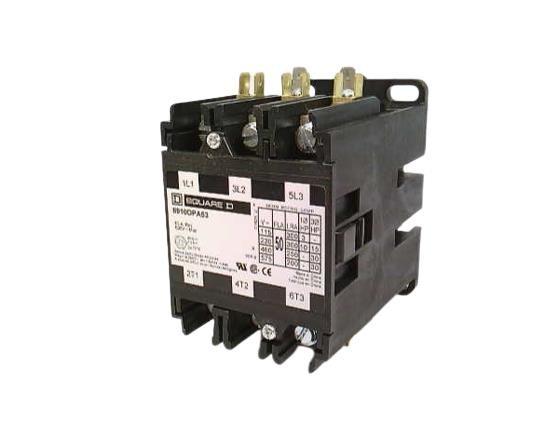 Contactor, Definite Purpose, 50A, 3 pole, 30HP at 575VAC, 3 phase, 208/240VAC 60Hz 220VAC 50Hz coil, open
