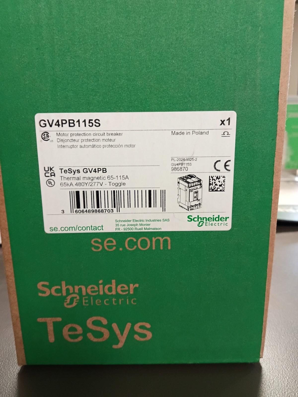 Motor circuit breaker, TeSys Deca, 3P, 115A, Icu 100kA, thermal magnetic, multifunction, UL489