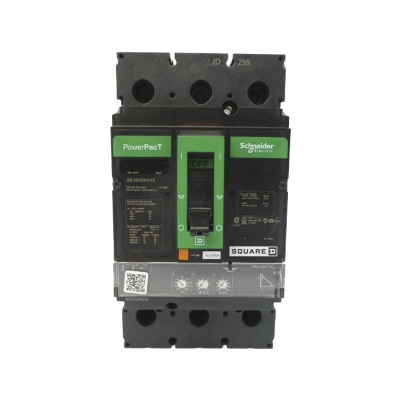 Circuit breaker, PowerPacT J, 250A, 3 pole, 600VAC, 14kA, lugs, Micrologic 3.2, 80%