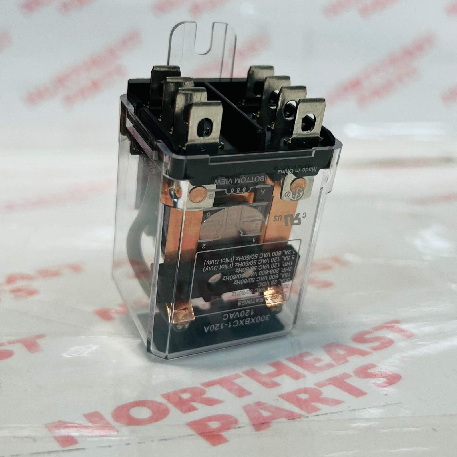 Power Relay, DPDT, side flange cover, quick connections terminals, 30A, 120V AC, 2NO + 2NC