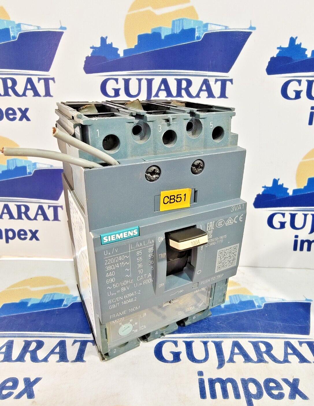 BRKR 3VA11 3P 100A 36KA ATFM NUT