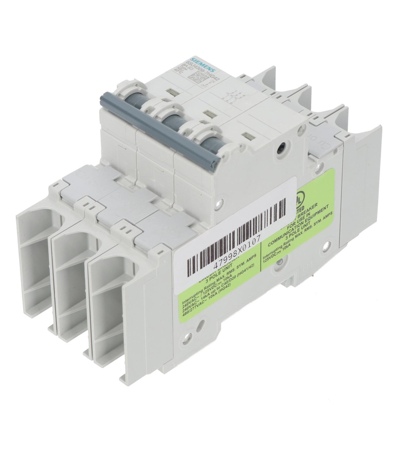 MCB 5SJ4 3P 480/277 6A 10K C-TRIP