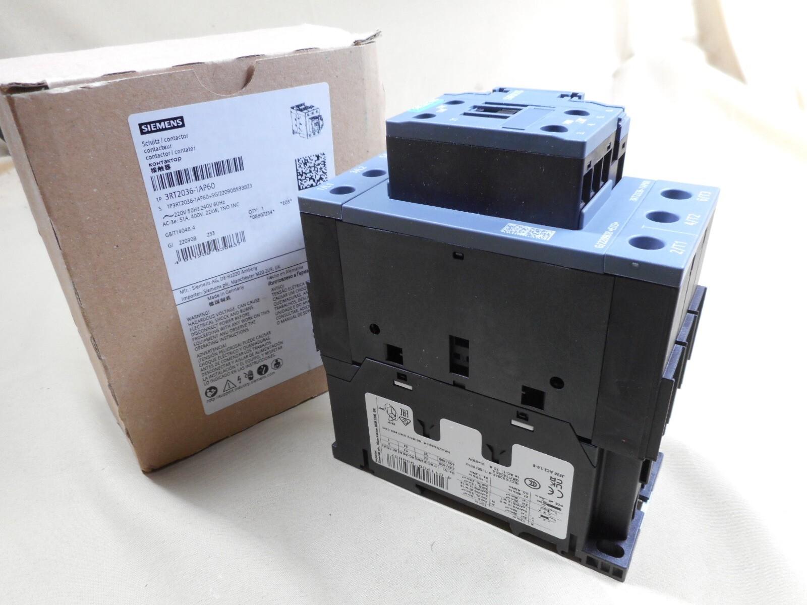 CONTACTOR S2 50A 240VAC SCREW 1NO/1NC