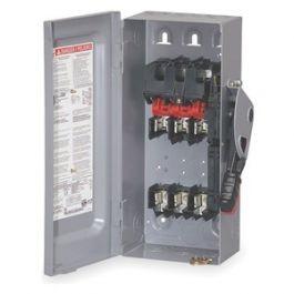 Safety switch, heavy duty, fusible, 100A, 3 wire, 3 poles, 100hp, 600VAC/DC, Type 1