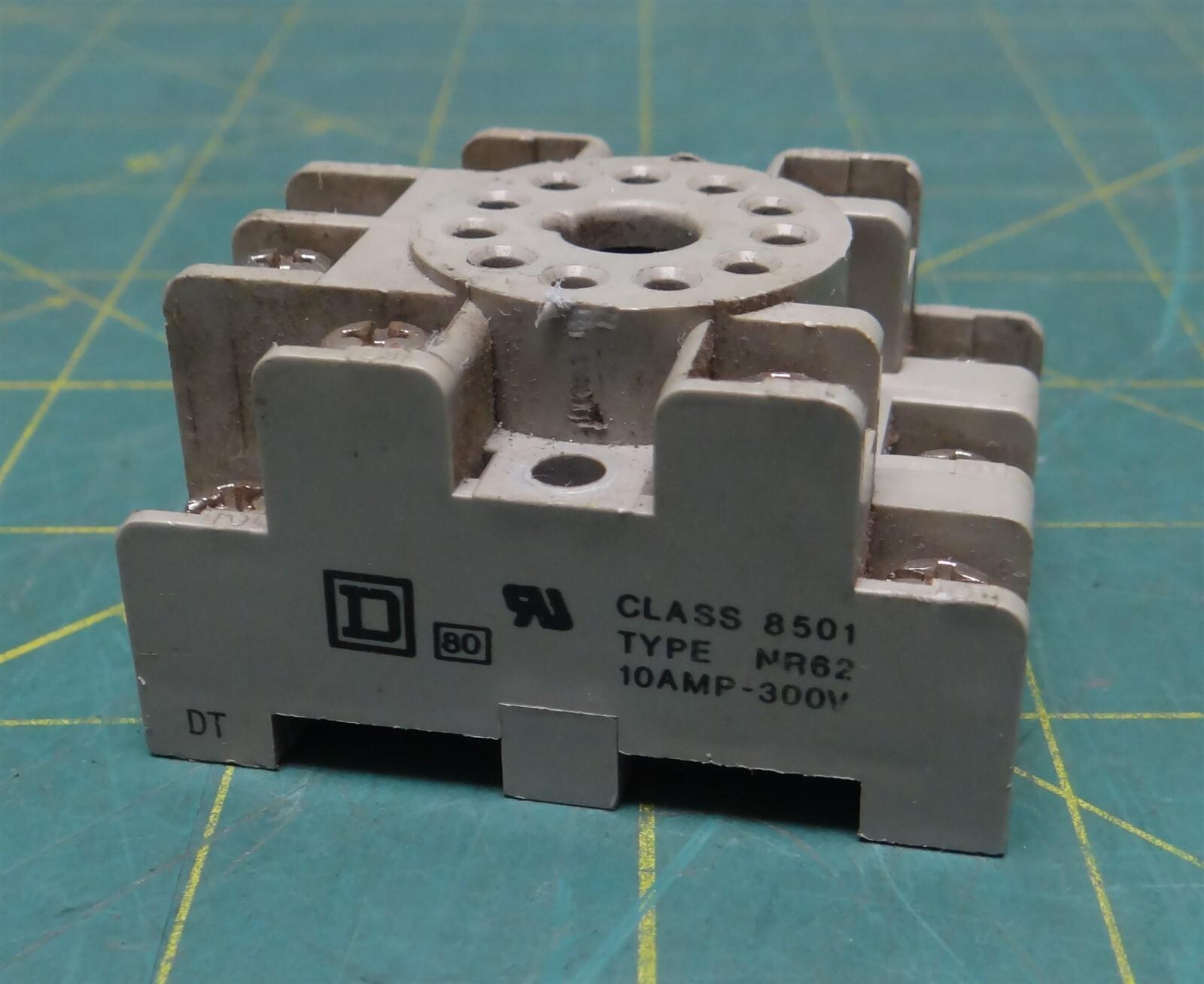 Plug in relay, Type N, relay socket, 11 tubular pin, double tier, for 8510KP relays and 9050JCK timers, bulk packaged