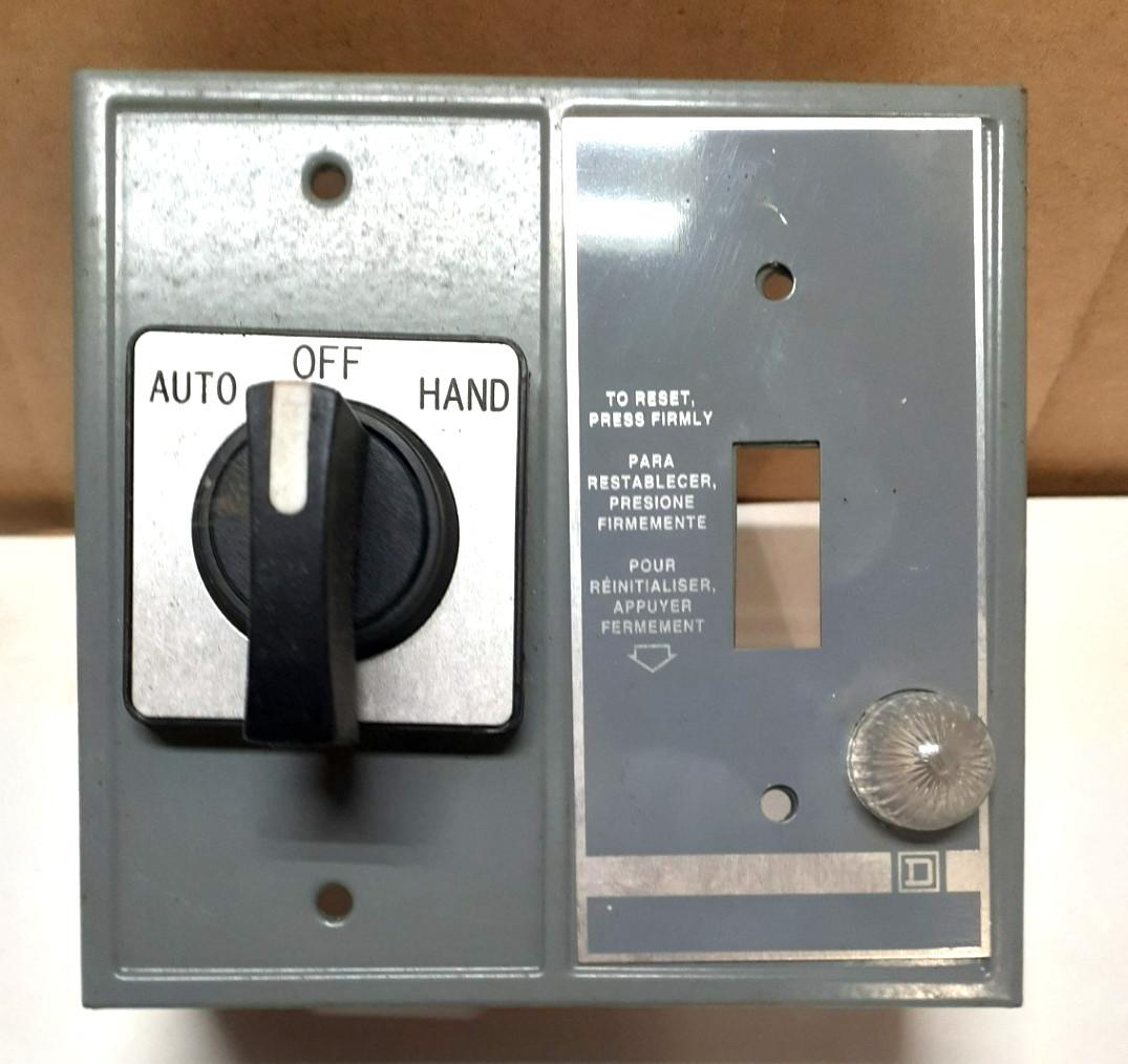 Manual Starter, fractional horsepower, duplex, 16A, 1 pole, 1 HP at 277 VAC, toggle and selector, red indicator, NEMA 1