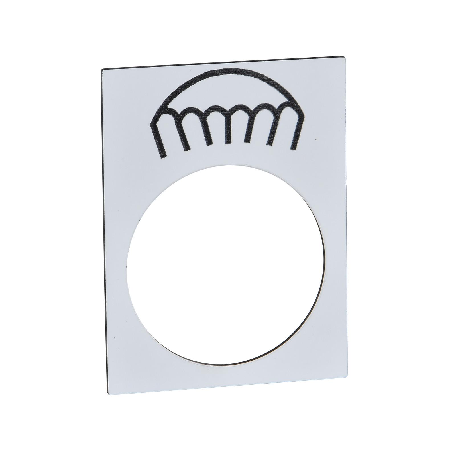 Box of 10 ZB2BY4933 ETIQ 30X40MM BLC Lent