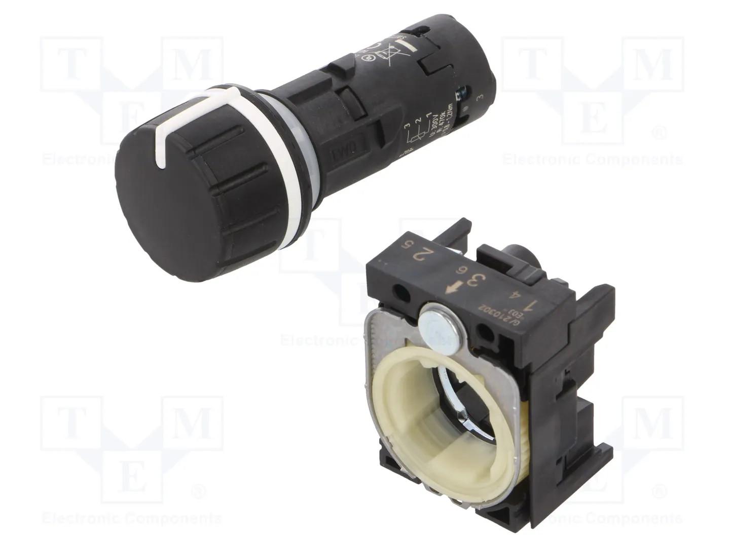 POTENTIOMETER. COMPACT. 22MM. ROUND. PLA