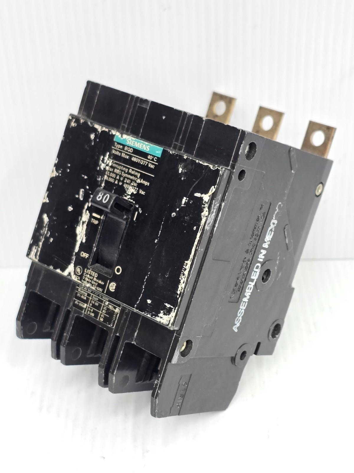 BREAKER BQD 3P 80A 480VAC 14KA