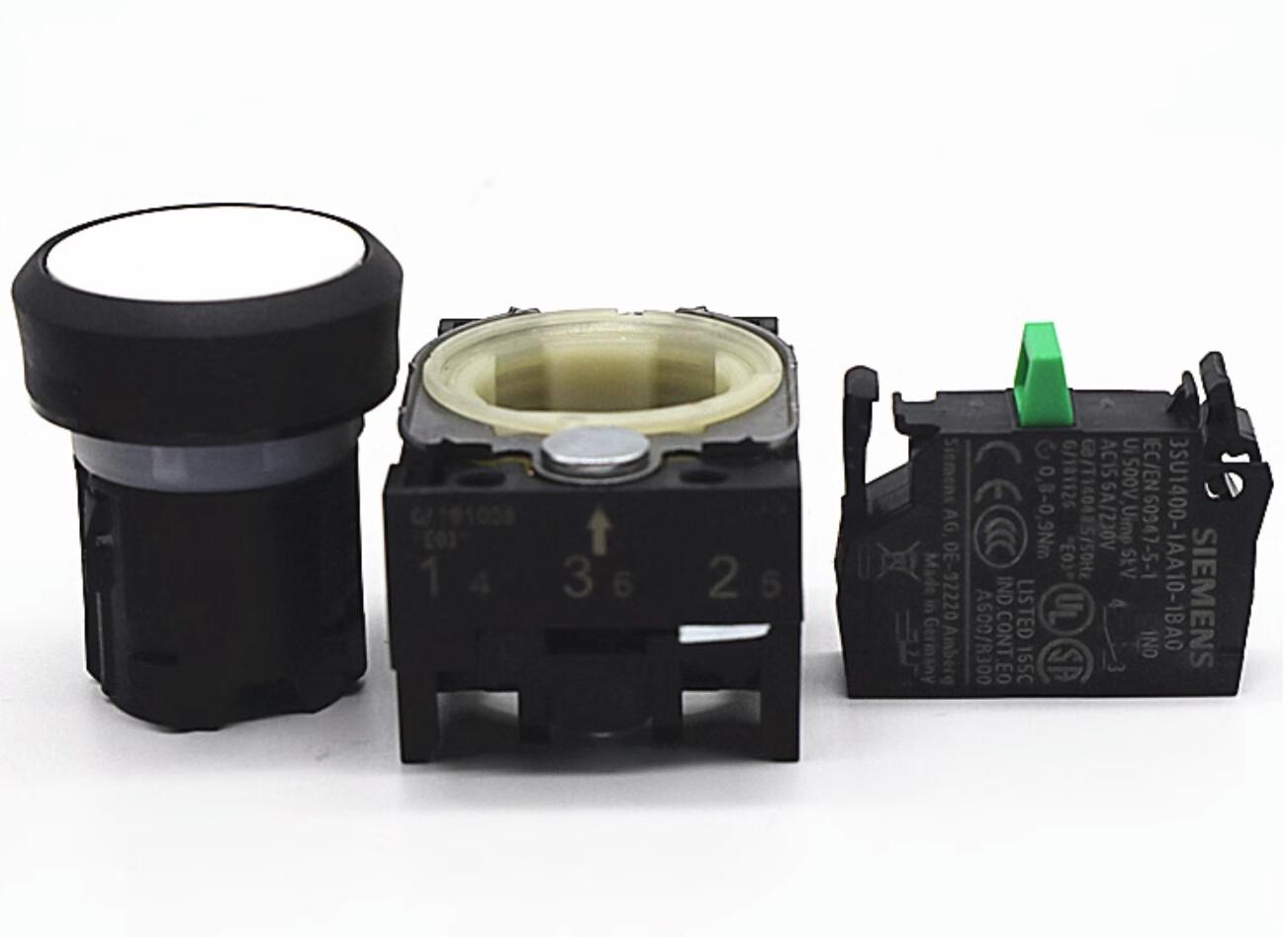 PUSHBUTTON. WHITE