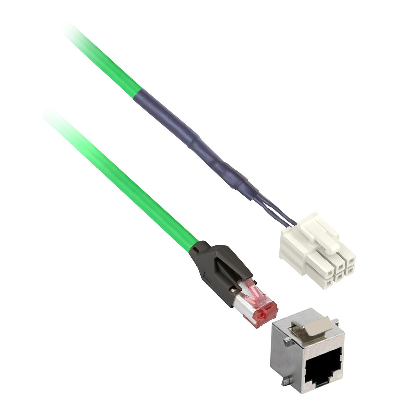 commissioning cable, Lexium ILA,ILE,ILS, for connection to pc with adapter