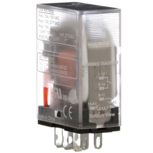 Power relay, SE Relays, 15A, SPDT, 120 VAC, clear cover