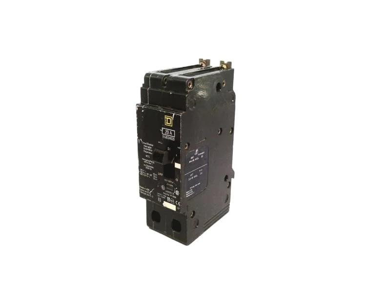 Mini circuit breaker, E-Frame, 20A, 2 pole, 480Y/277 VAC, 65 kA max, bolt on