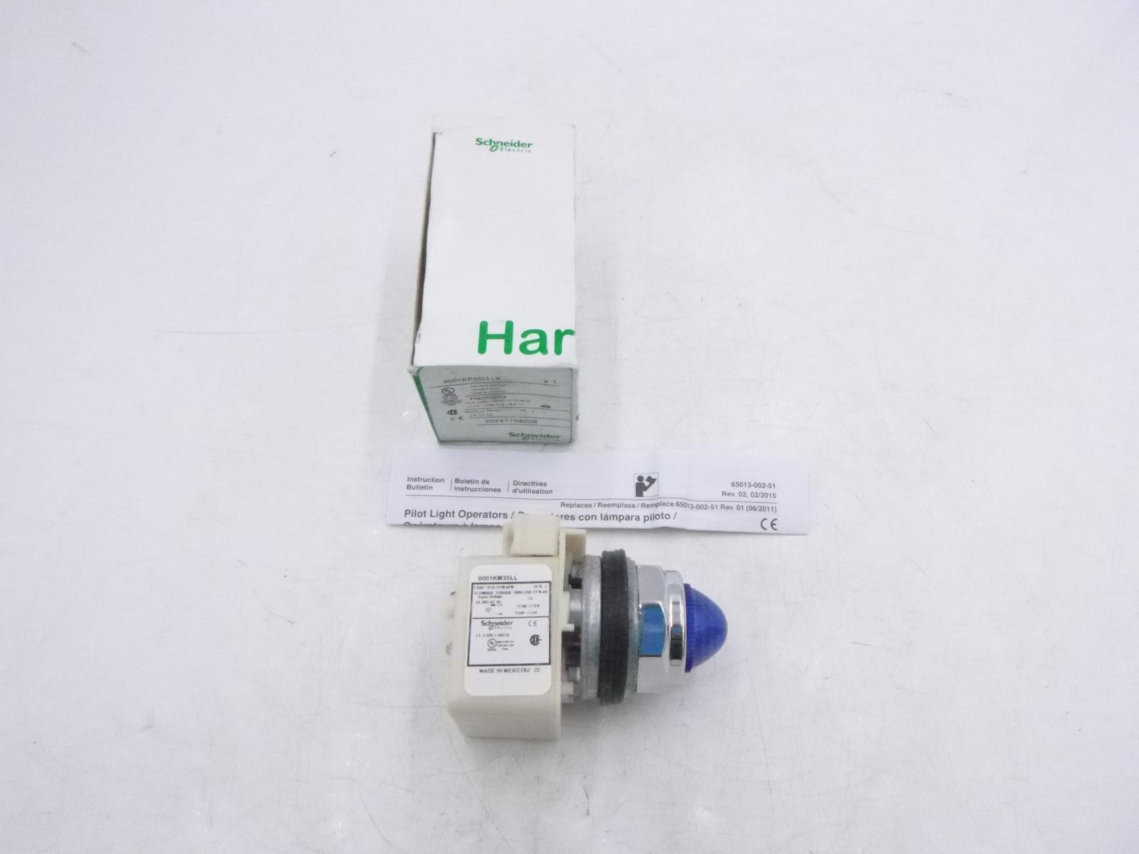 Pilot light, Harmony 9001K, metal, polycarbonate, domed, blue, 30mm, LED blue, 24...28V